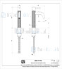 Gessi Cesello Eengreeps wastafelmengkraan 1-gats met 3/8 aansluitslangen zonder waste. Geborsteld Staal Artikelnummer 54402.239