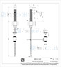 Gessi Cesello Eengreeps bidetmengkraan 1-gats met waste 1 1/4 en 3/8 aansluitslangen. Geborsteld Staal Artikelnummer 54407.239