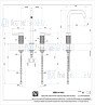 Gessi Cesello Eengreeps wastafelmengkraan 1-gats verhoogd model met 3/8 aansluitslangen zonder waste uitloop 213 mm lang. Warm Geborsteld Staal Artikelnummer 54412.726