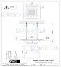 Gessi Colour 2017 350x350 douchesysteem met RAINFALL-functie en chromotherapie-effect voor vals-plafondmontage .. Elektronische onderdelen meegeleverd met waterdichte afstandsbediening en haak. Te matchen met 12V-voeding niet inbegrepen. Optionele 12