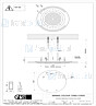 Gessi Colour 2017 ?500 douchesysteem met RAINFALL-functie en chromotherapie-effect voor vals-plafondmontage .. Elektronische onderdelen meegeleverd met waterdichte afstandbediening en haak. Te matchen met 12V-voeding niet inbegrepen. Optionele 12 VDC