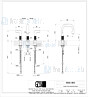 Gessi Inciso 3-gats wastafelmengkraan met uitloop 3/8 aansluitslangen zonder waste. Zwart Artikelnummer 58012.299