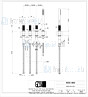 Gessi Inciso Viergats badrandcombinatie 1/2 met omstel doucheslang 150 cm en uittrekbare handdouche met antikalk. Toepasbaar met badvulover Finox Artikelnummer 58043.149