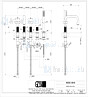 Gessi Inciso 5-gats badrandcombinatie met baduitloop en omstel 15m flexibele slang en uitrekbare handdouche Zwart Metaal Geborsteld Artikelnummer 58140.707