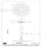 Gessi Inciso Hoofddouche voor plafondmontage ?200 mm met douche-arm 1/2 en antikalk (hoogte naar keuze min 105 mm en max 1855 mm). Zwart Metaal Artikelnummer 58150.706