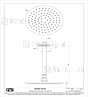 Gessi Inciso Hoofddouche voor plafondmontage ?200 mm met douche-arm 1/2 en antikalk. Finox Artikelnummer 58152.149