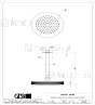 Gessi Inciso Hoofddouche voor plafondmontage ?200 mm met douche-arm 1/2 en antikalk. Chroom Artikelnummer 58186.031