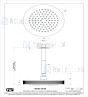 Gessi Inciso Hoofddouche voor plafondmontage ?200 mm met douche-arm 1/2 en antikalk (hoogte naar keuze min 105 mm en max 1855 mm). Finox Artikelnummer 58188.149