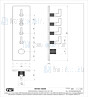 Gessi Inciso Afbouwdeel voor inbouwthermostaatkraan 3/4 met hoog debiet. Geschikt voor verticale of horizontale montage met VIER APARTE UITG Goud Artikelnummer 58208.246