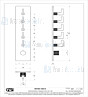 Gessi Inciso Afbouwdeel voor inbouwthermostaatkraan 3/4 met hoog debiet. Geschikt voor verticale of horizontale montage met VIJF APARTE UITG Zwart Artikelnummer 58210.299