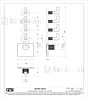 Gessi Inciso Afbouwdeel voor inbouwthermostaatkraan 3/4 met hoog debiet. Geschikt voor verticale of horizontale montage met VIER APARTE UITG Finox Artikelnummer 58218.149