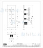 Gessi Inciso Externe onderdelen voor thermostatische ingebouwde mixer met hoge capaciteit 3/4 -aansluitingen. + Handgrepen en unieke plaat. Verticale / horizontale opstelling met DRIE AFZONDERLIJKE EXITES. Werkveld van 05 bar tot 5 bar (voor grotere