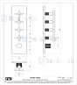 Gessi Inciso Externe onderdelen voor thermostatische ingebouwde mixer met hoge capaciteit 3/4 -aansluitingen. + Handgrepen en unieke plaat. Verticale / horizontale opstelling met VIER AFZONDERLIJKE EXITES. Werkveld van 05 bar tot 5 bar (voor grotere