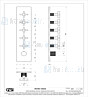 Gessi Inciso Externe onderdelen voor thermostatische ingebouwde mixer met hoge capaciteit 3/4 -aansluitingen. + Handgrepen en unieke plaat. Verticale / horizontale opstelling met FIVE SEPARATE EXITS. Werkveld van 05 bar tot 5 bar (voor grotere drukke