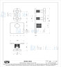 Gessi Inciso Externe onderdelen voor thermostatische ingebouwde mixer met hoge capaciteit 3/4 -aansluitingen. + Handvatten en afzonderlijke plaat. Verticale / horizontale opstelling met TWEE AFZONDERLIJKE EXITES. Werkveld van 05 bar tot 5 bar (voor g