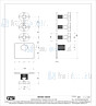 Gessi Inciso Externe onderdelen voor thermostatische ingebouwde mixer met hoge capaciteit 3/4 -aansluitingen. + Handgrepen en gescheiden plaat. Verticale / horizontale opstelling met DRIE AFZONDERLIJKE EXITES. Werkveld van 05 bar tot 5 bar (voor grot