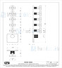 Gessi Inciso Externe onderdelen voor thermostatische ingebouwde mixer met hoge capaciteit 3/4 -aansluitingen. + Handgrepen en gescheiden plaat. Verticale / horizontale opstelling met FIVE SEPARATE EXITS. Werkveld van 05 bar tot 5 bar (voor grotere dr