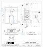 Gessi Rilievo Afbouwdeel voor eengreeps inbouw bad/douchemengkraan 1/2 aansluitingen35 mm cartouche en automatische omsteller. Zwart Metaal Geborsteld Artikelnummer 59079.707