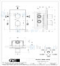 Gessi Rilievo Afbouwdeel voor inbouw 3-weg bad/douche thermostaatkraan 1/2 met 1/2 uitgangen filters en keramische schijven. Finox Artikelnummer 59136.149