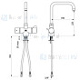 Delabie SECURITHERM thermostatische keuken / wastafelkraan met hoge draaibare uitloop 190mm Chroom