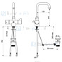 Delabie SECURITHERM thermostatische keuken / wastafelkraan met hoge draaibare uitloop 150mm Chroom