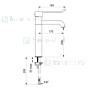 Delabie Mengkraan EP + hoge vaste uitloop H.205 L.170 ergonomische hendel Chroom