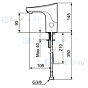 FM Mattsson 9000E Tronic wastafel kraan koud of voorgemengd water Chroom