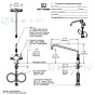 T&S eengatsmengkraan keramisch bovendeel 1/2" 90° uitlooplengte 308mm Chroom