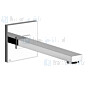 Gessi Rettangolo Bagno Uitloop voor wastafel 1/2 wandmontage lengte 207 mm met rozet toepasbaar met aparte eengreeps bediening (niet inbegrepen). Zwart Artikelnummer 20114.299