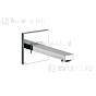 Gessi Rettangolo Bagno Uitloop voor wastafel 1/2 wandmontage lengte naar wens (min 70 mm max 300 mm) met rozet toepasbaar met aparte eengreeps bedien Koper Artikelnummer 20118.030