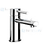 Gessi Ovale Bagno Eengreeps wastafelmengkraan 1-gats met 3/8 aansluitslangen zonder waste. Chroom Artikelnummer 23002.031