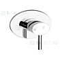 Gessi Ovale Bagno Afbouwdeel voor eengreeps inbouw bad/douchemengkraan 1/2 zonder uitloop en omstel.35 mm cartouche. Chroom Artikelnummer 23110.031