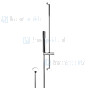 Gessi Ovale Bagno Glijstangset met doucheslang 150 cm handdouche met antikalk en wandaansluitbocht 1/2. Chroom Artikelnummer 23142.031