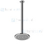 Gessi Goccia Hoofddouche voor plafondmontage ?216 mm met douche-arm 1/2 en antikalk (hoogte naar keuze min. 100 mm en max. 1850 mm). Geborsteld Chroom Artikelnummer 33764.147