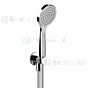 Gessi Emporio Shower Slangaansluitknie 1/2 met vaste wandhouder doucheslang 150 cm en handdouche met antikalksysteem compleet. Chroom Artikelnummer 38723.031