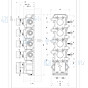 Gessi Inbouwdeel voor hoog debiet thermostaatkraan met 4 (onafhankelijke uitgangen) en 3/4 aansluitingen. Geschikt voor verticale ofh Chroom Artikelnummer 43107.031