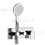 Gessi Via Manzoni Partes externas para mezclador monomando emportable de ducha da 2 salidas con desviador soporte fijo flexible de 15 m y maner Chroom Artikelnummer 44900.031