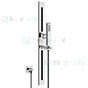 Gessi Eleganza Glijstangset met doucheslang 150 cm handdouche met antikalk en wandaansluitbocht 1/2. Verouderd Messing Artikelnummer 46144.713