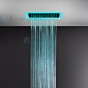 Gessi Afilo Ingebouwd douchesysteem van 300x500 met RAINFALL-functie en chromotherapie-effect voor vals-plafondmontage. Elektronische onderdelen meegeleverd met waterdichte afstandsbediening en haak. Te matchen met 12V-voeding niet inbegrepen. Option