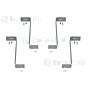 Gessi Technical Accessories Montagekit voor onderbouw montage art 45901. Chroom Artikelnummer R4267.031