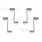 Gessi Technical Accessories Montagekit voor onderbouw montage art 46803 art 46805. Chroom Artikelnummer R4268.031