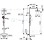 Hansa Hansamicra HANSAMICRA Thermostatisch douchesysteem met HANSABASICJET handdouche met 3 stralen, 1110mm, inkortbaar Chroom