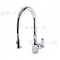 P&R Mayfair London Aquitaine & pull-down rinse 1 gats keukenkraan met pull-down handdouche en metalen hendel Goud