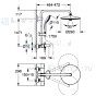 Grohe Grohtherm badthermostaat / Douchesysteem "Omgekeerde werking" met omstel handdouche en hoofddouche 260mm