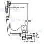 Viega Citaplex badplug- en overloopcombinatie met stop en ketting 40mm