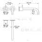 Vola Bedieningsknop NR18 225 mm vaste uitloop 020 rozetten 60 mm 001 3001. Chroom Artikelnummer 121AP+16