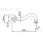 Zazzeri Kent wanduitloop 1/2" sprong 193mm net rozet Chroom