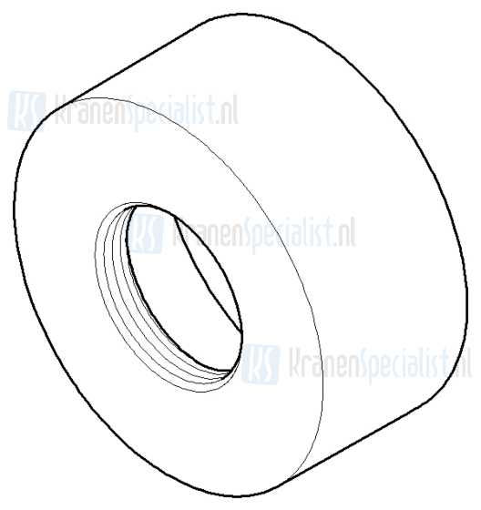 Dornbracht Tara rozet Ø 70 x 32 mm Chroom 092789017-00