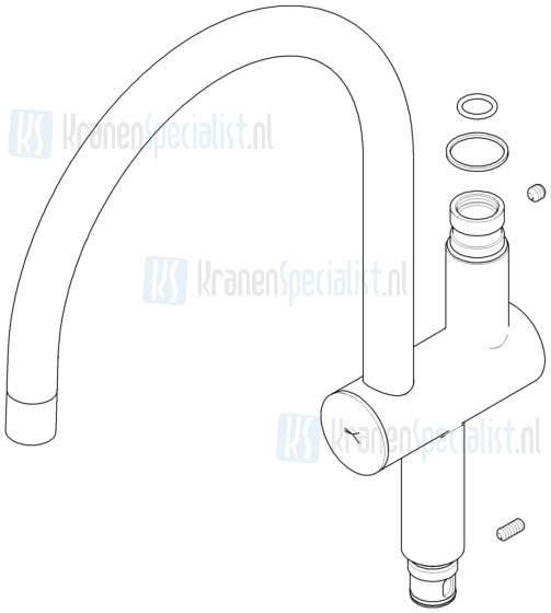 Dornbracht Tara Classic uitloop Platina Mat 90198801900-06