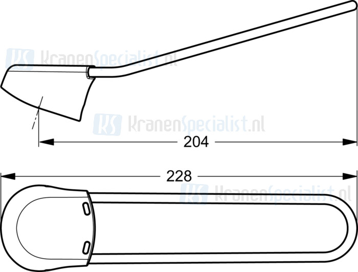 Venlo Loop handle 170mm, red/blue inserts-compl. Artikelnummer B9471AA